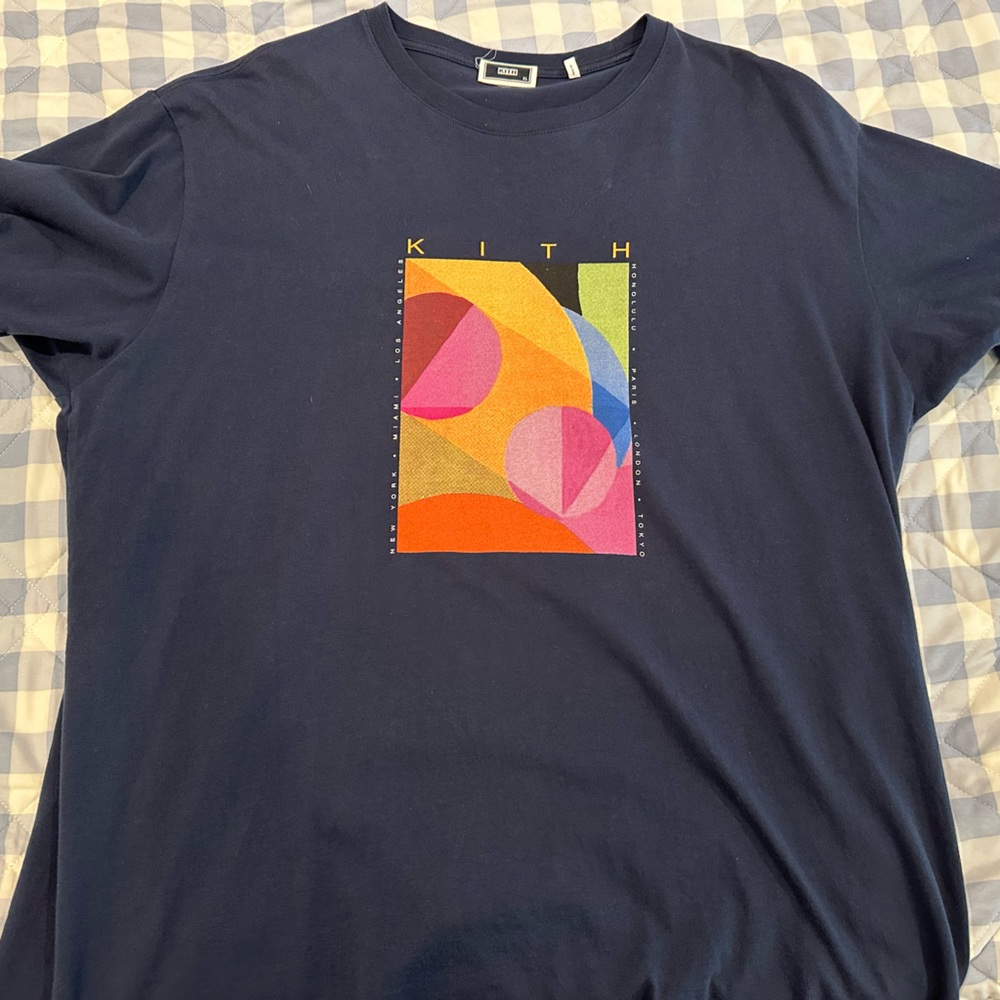 Men’s Kith logo tee - navy XL